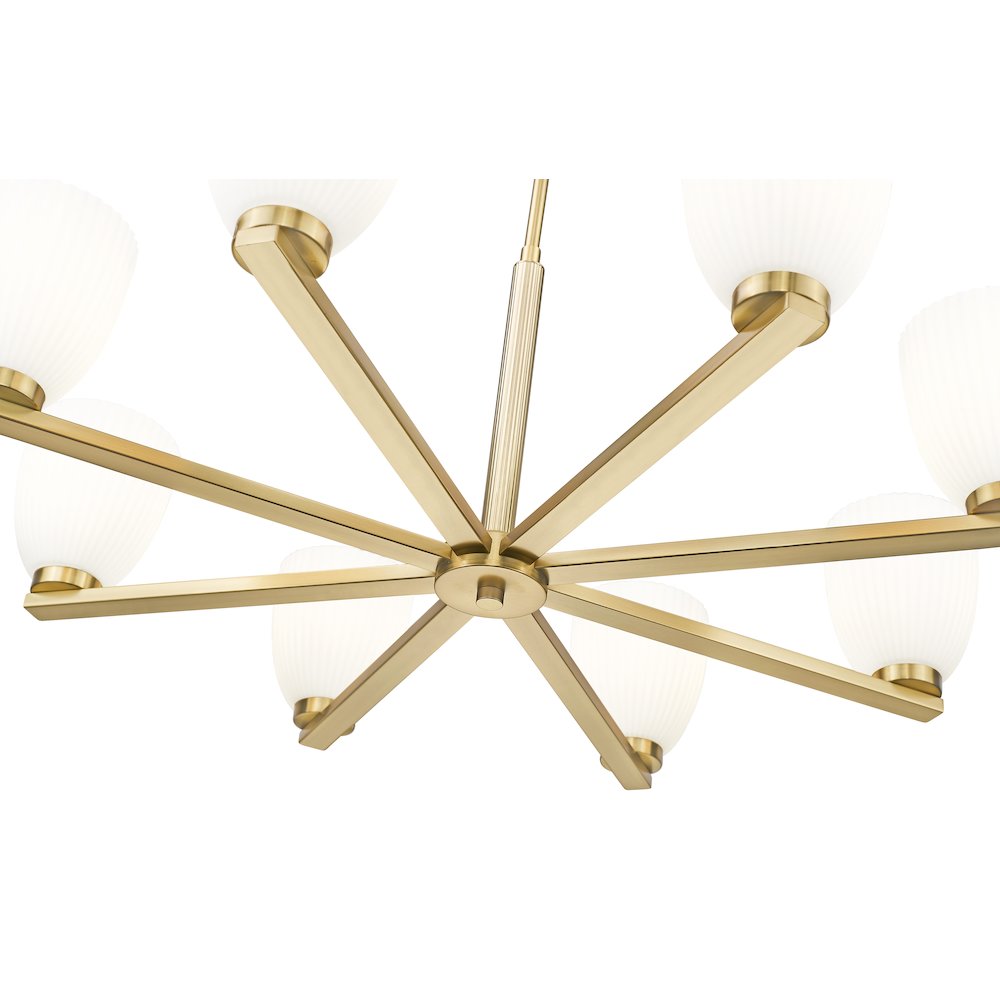 Z-Lite Naya 8 Light Chandelier in Modern Gold color, Steel frame. Picture 4