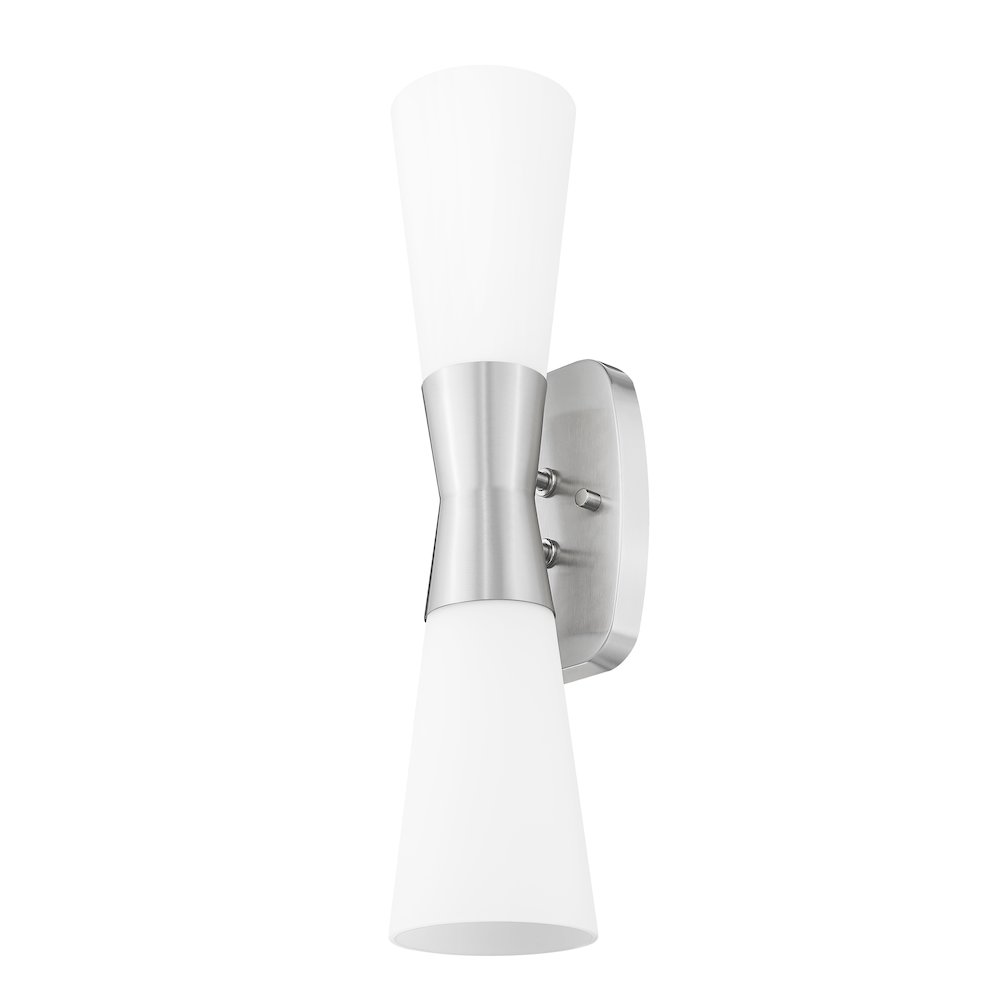 Z-Lite 2 Light Wall Sconce, Brushed Nickel. Picture 7