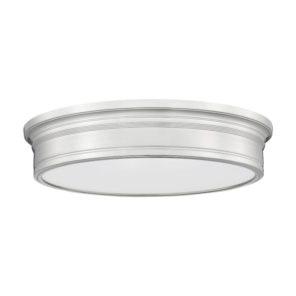 Z-Lite 1 Light Flush Mount, Brushed Nickel. Picture 7