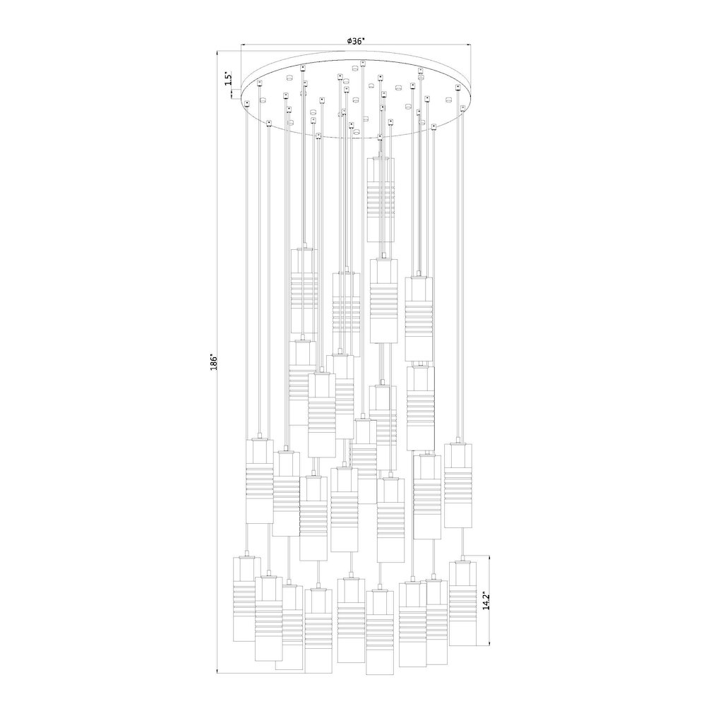 Z-Lite 27 Light Chandelier. Picture 8