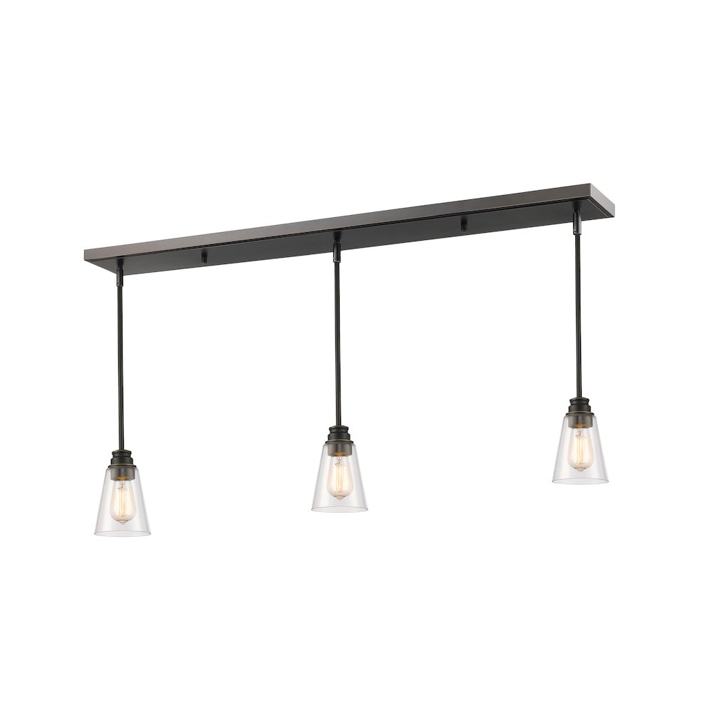 Z-Lite 3 Light Linear Chandelier. Picture 1