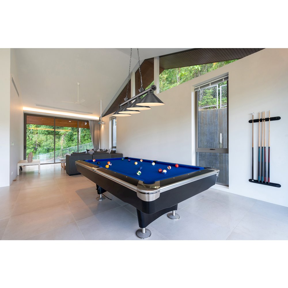 Z-Lite Cordon 4 Light Billiard, Steel Frame, Bronze Plate Shade Color. Picture 7