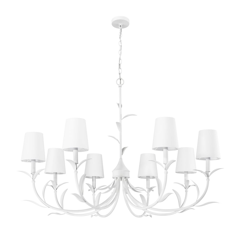 Z-Lite 8 Light Chandelier, Textured White. Picture 7