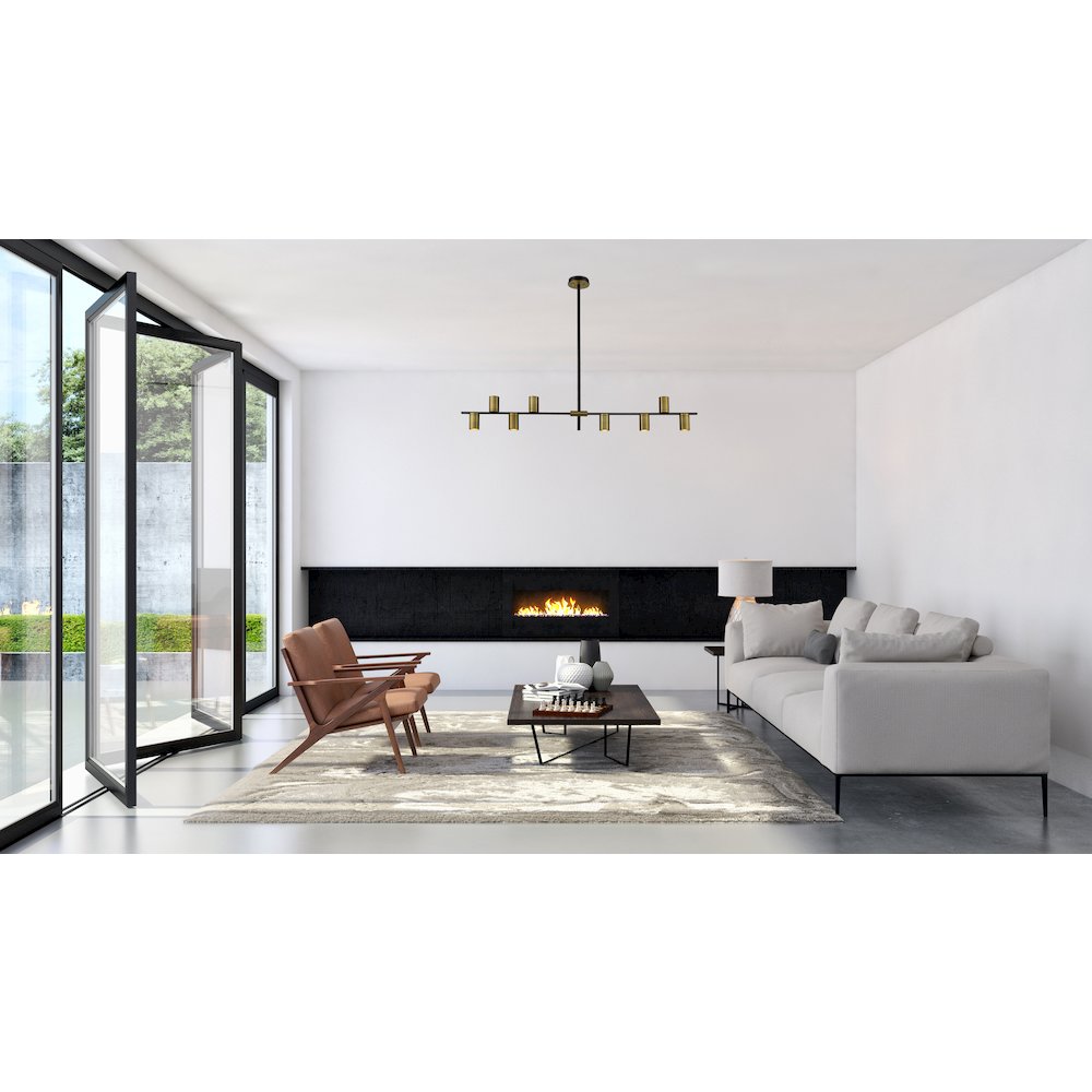 Z-Lite 8 Light Linear Chandelier. Picture 6