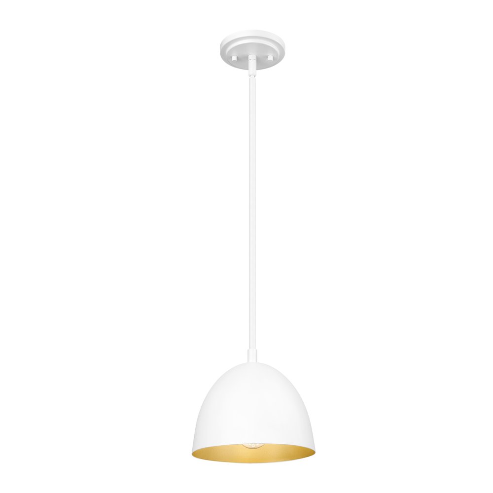 Z-Lite 1 Light Pendant, Matte White. Picture 3