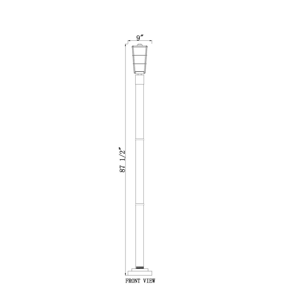 Z-Lite 1 Light Outdoor Post Mounted Fixture. Picture 8