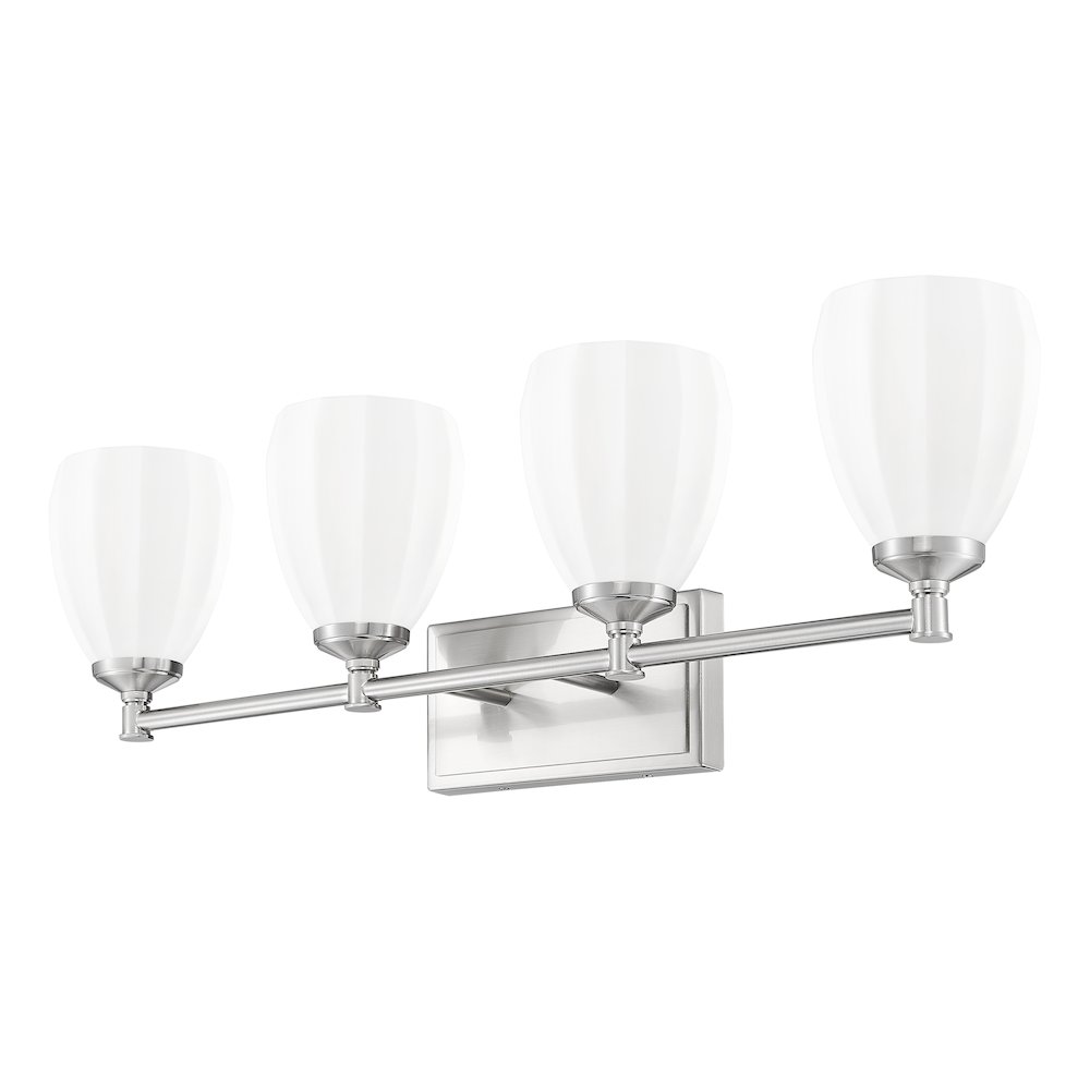 Z-Lite Oren 4 Light Vanity in Brushed Nickel color, Steel frame. Picture 5