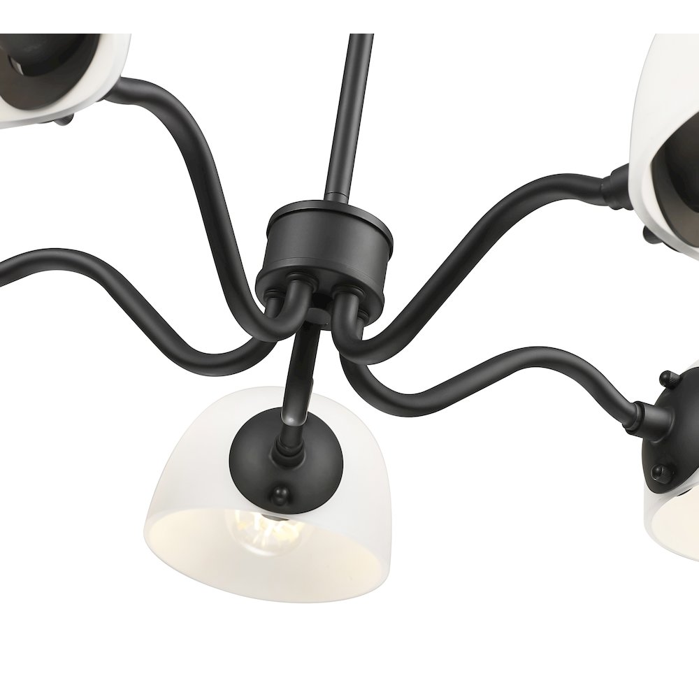 Z-Lite 5 Light Chandelier, Matte Black. Picture 4
