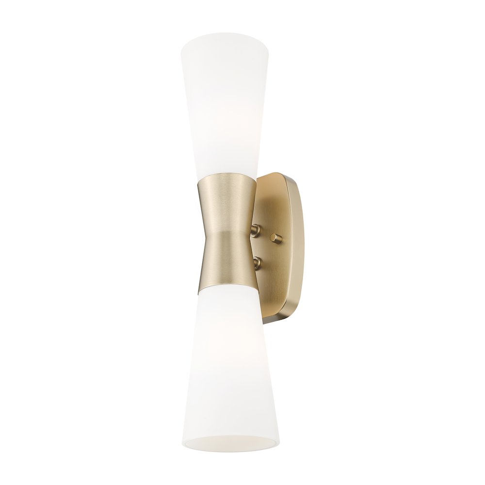 Z-Lite 2 Light Wall Sconce, Modern Gold. Picture 3