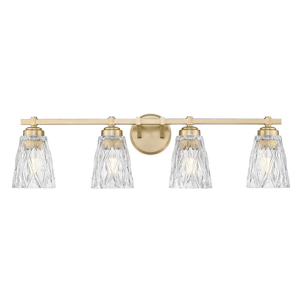 Z-Lite 4 Light Vanity, Modern Gold. Picture 2
