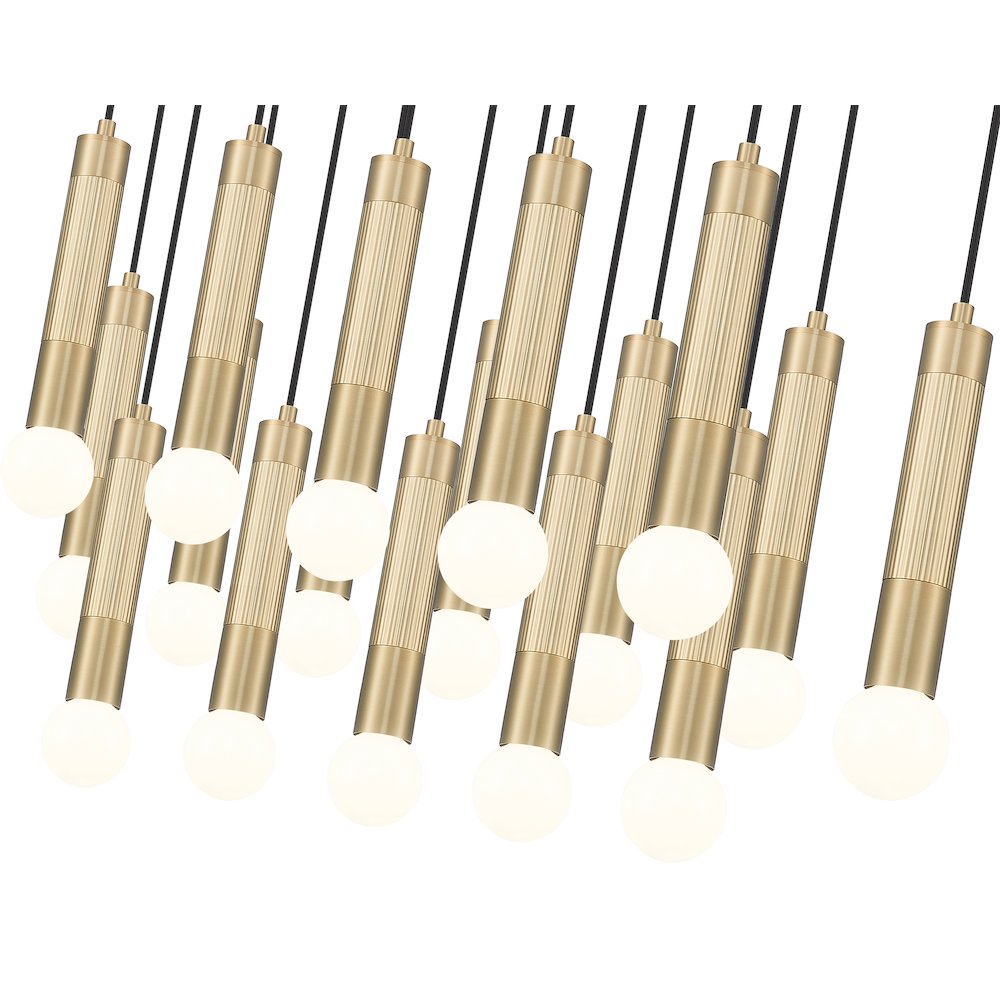 Z-Lite Stari 23 Light Linear Chandelier in Modern Gold color, Steel frame. Picture 4