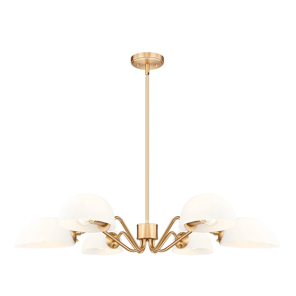 Z-Lite 6 Light Chandelier, Modern Gold. Picture 1