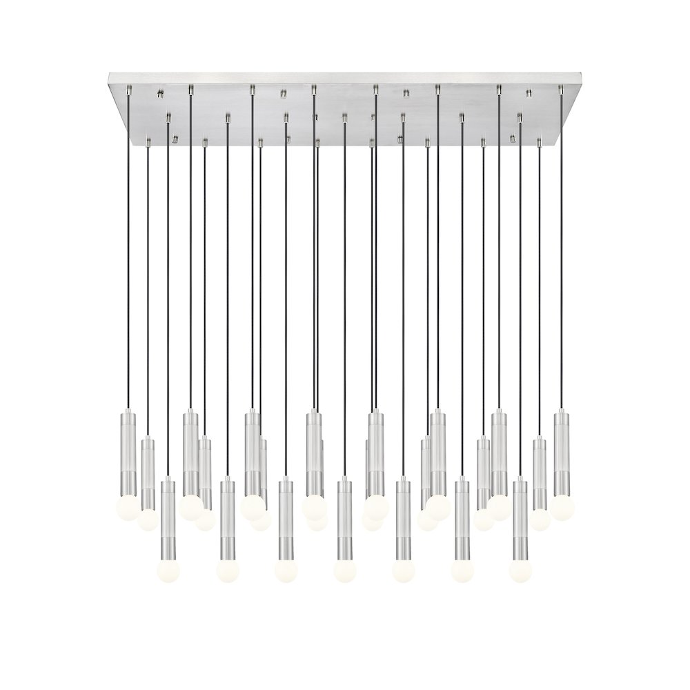 Z-Lite Stari 23 Light Linear Chandelier in Brushed Nickel color, Steel frame. Picture 3