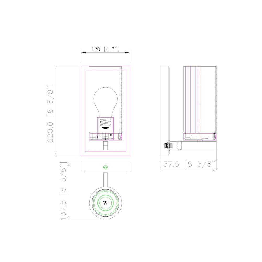 Z-Lite Danica 1 Light Wall Sconce in Brushed Nickel color, Steel frame. Picture 8