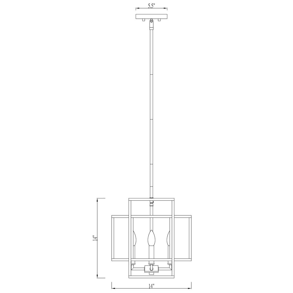 4 Light Pendant. Picture 5