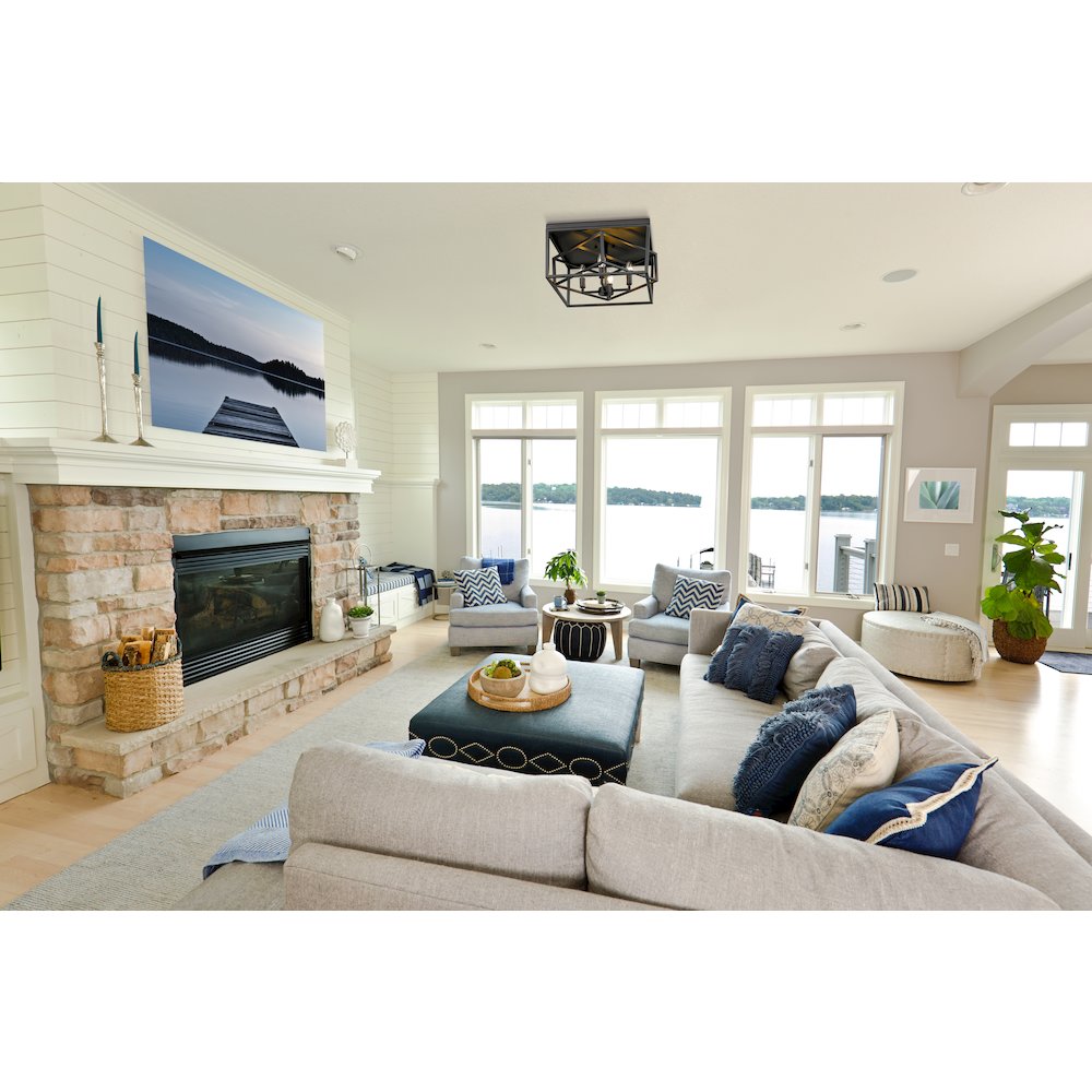 Z-Lite 4 Light Flush Mount. Picture 7