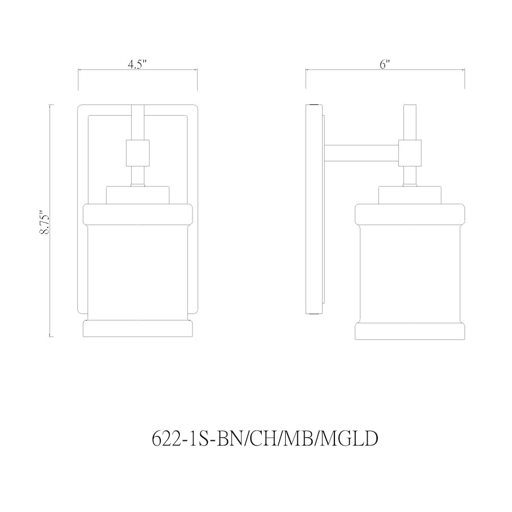 Z-Lite 1 Light Wall Sconce. Picture 8