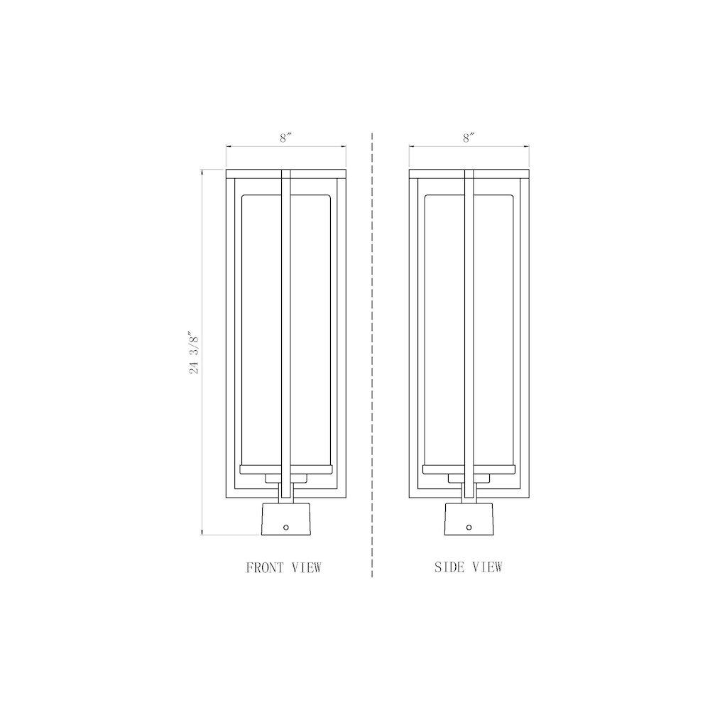 Z-Lite 1 Light Outdoor Post Mount Fixture. Picture 6
