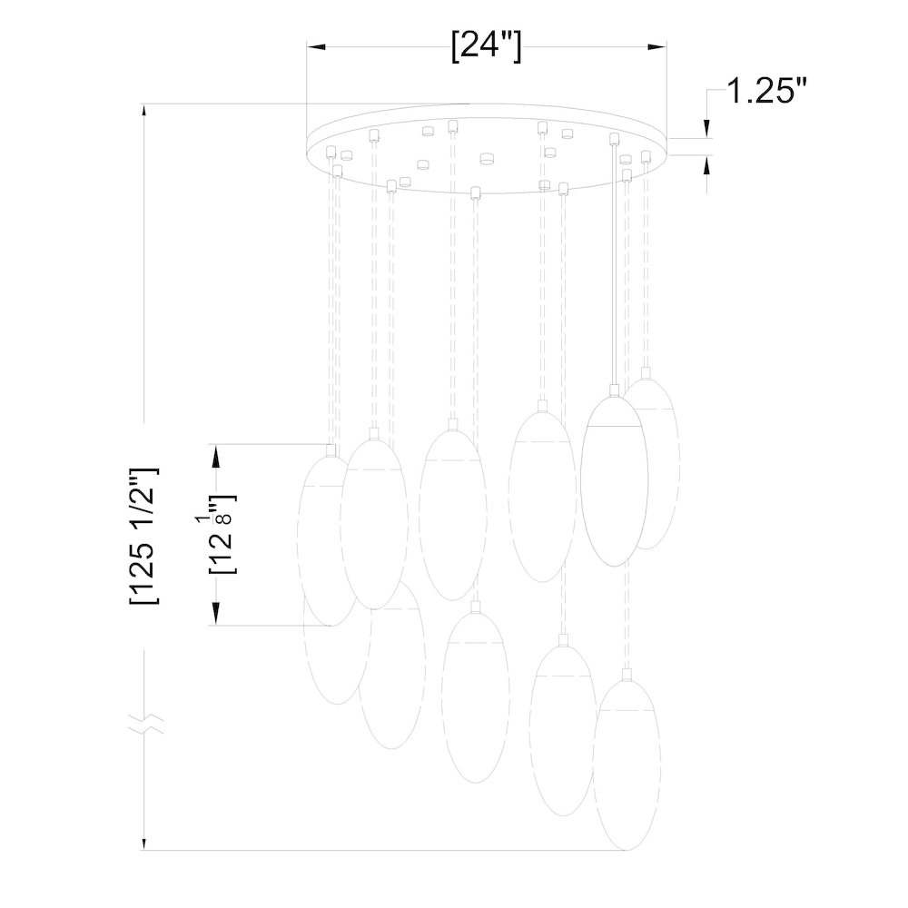 Z-Lite 11 Light Chandelier. Picture 8