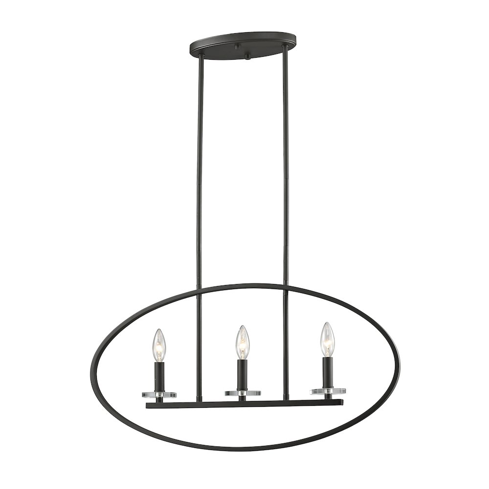 Z-Lite 3 Light Linear Chandelier. Picture 1