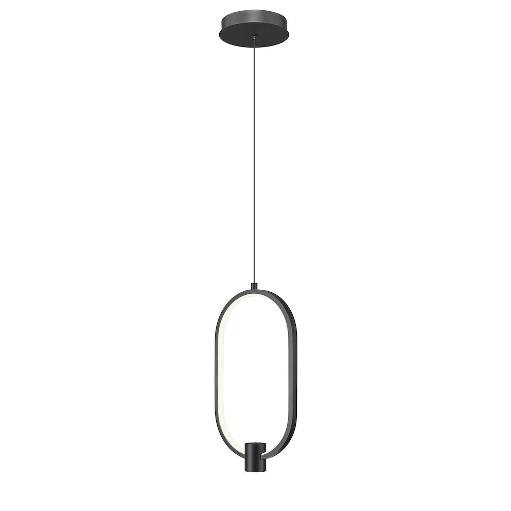 Z-Lite 1 Light Pendant, Matte Black. Picture 2