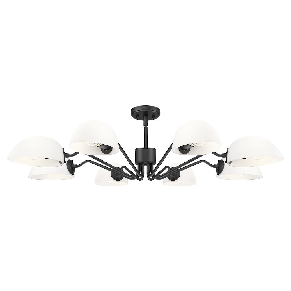 Z-Lite 8 Light Chandelier, Matte Black. Picture 3