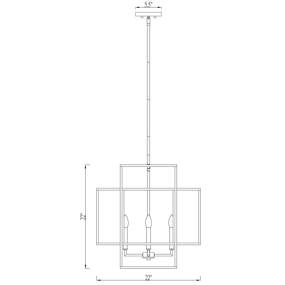4 Light Chandelier. Picture 6