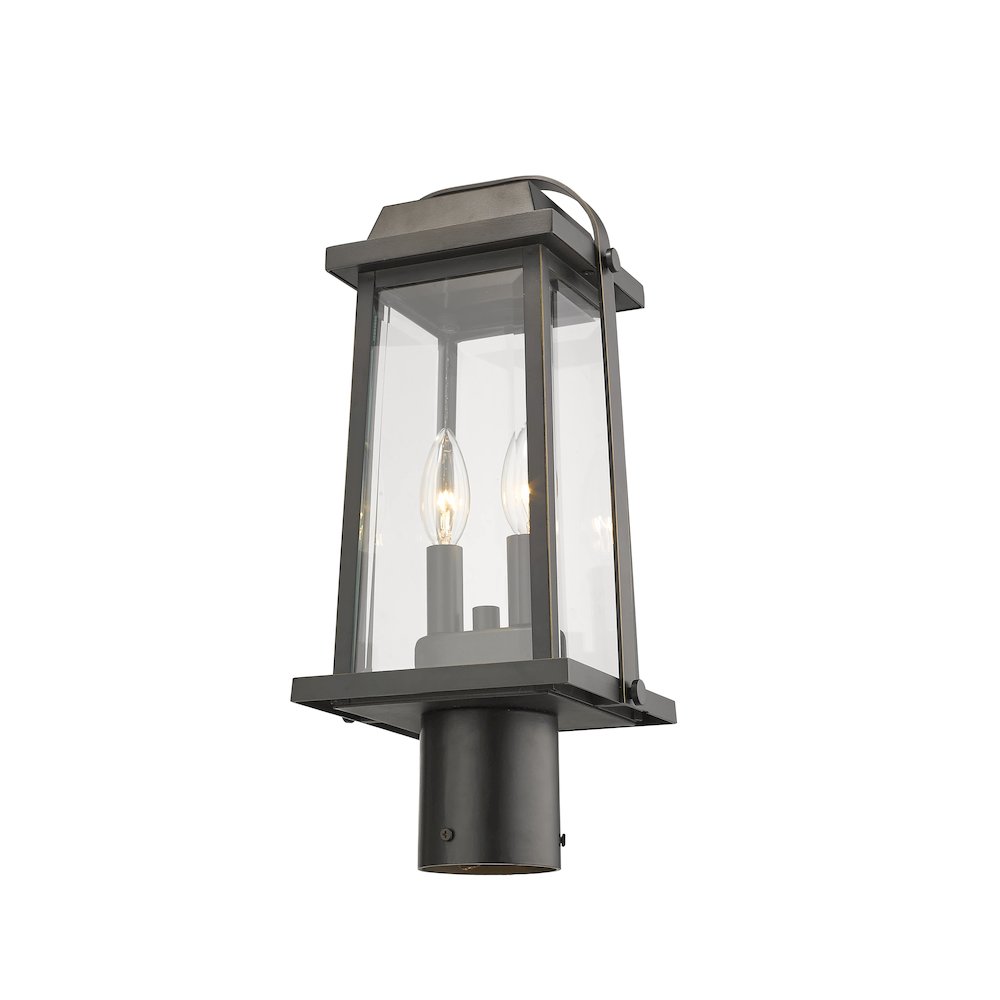 Z-Lite 2 Light Outdoor Post Mount Fixture. Picture 3