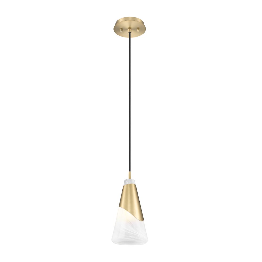 Z-Lite Aimie 1 Light Pendant, Modern Gold. Picture 2