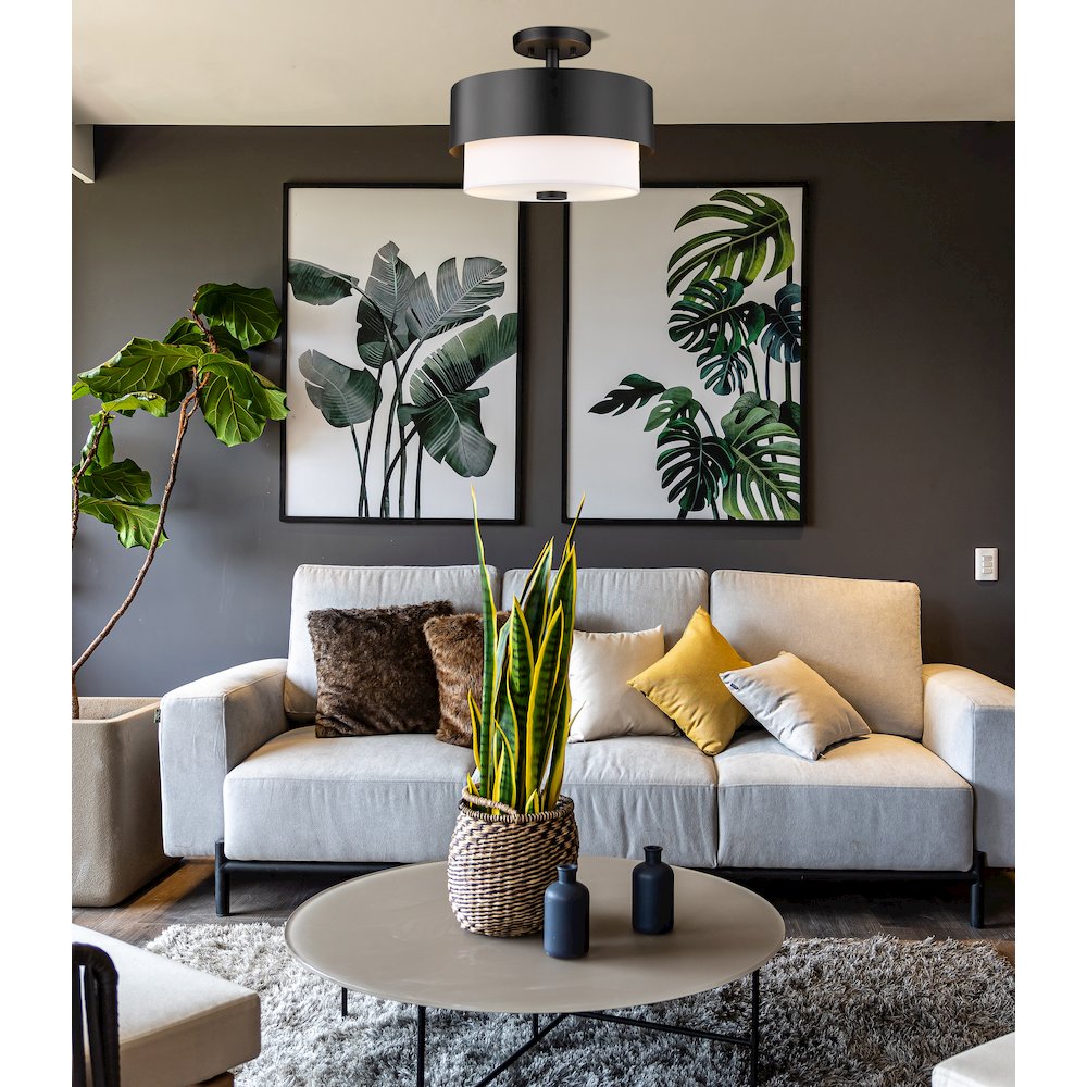 Z-Lite 2 Light Semi Flush Mount. Picture 6
