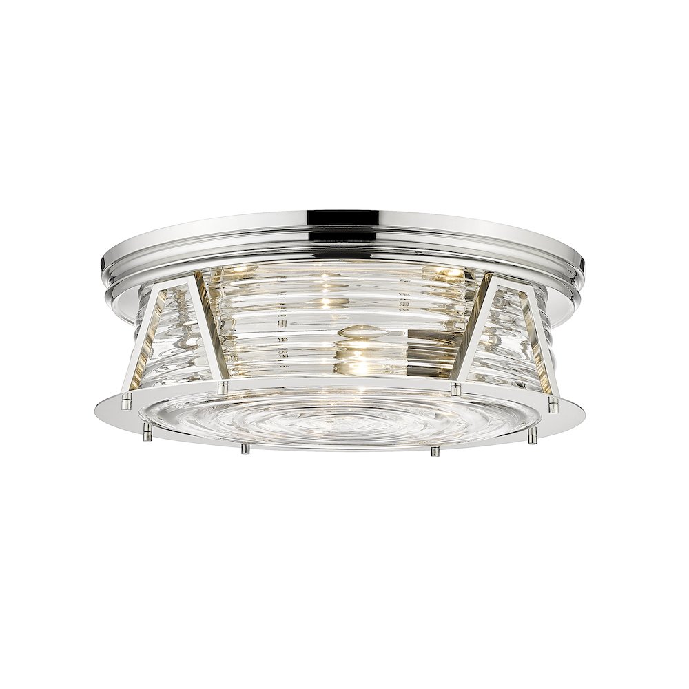 Z-Lite 4 Light Flush Mount. Picture 1