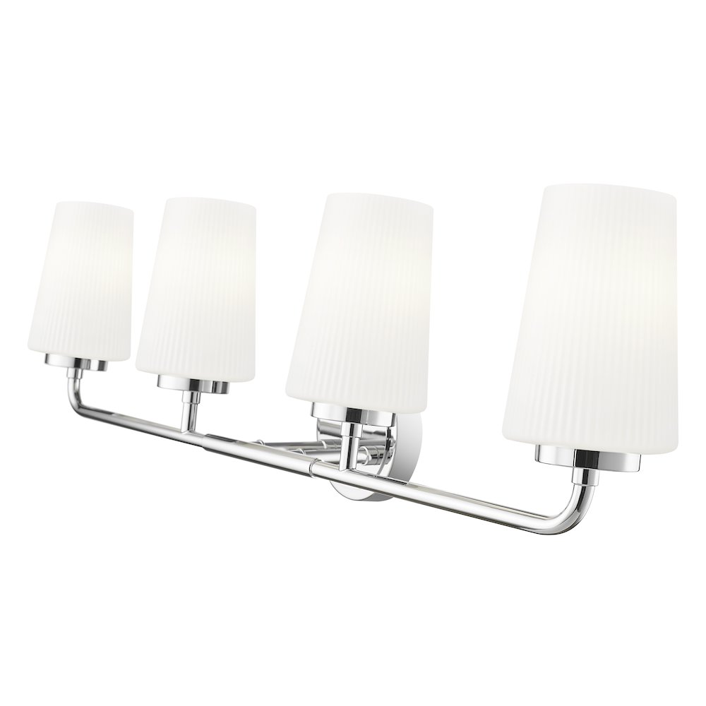 Z-Lite Montford 4 Light Vanity in Chrome color, Steel frame. Picture 4