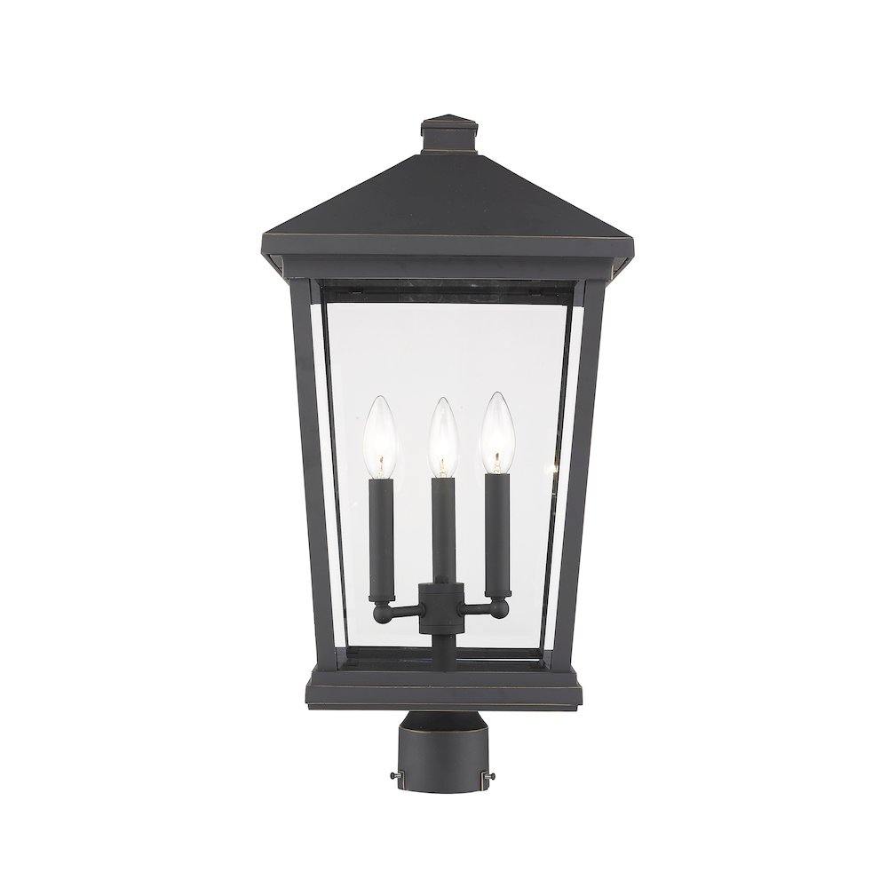 Z-Lite 3 Light Outdoor Post Mount Fixture. Picture 1