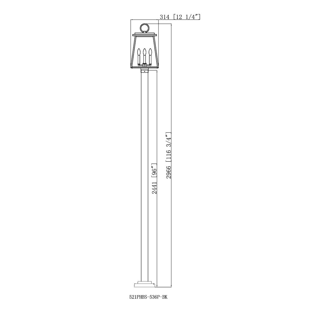 Z-Lite 4 Light Outdoor Post Mounted Fixture. Picture 8