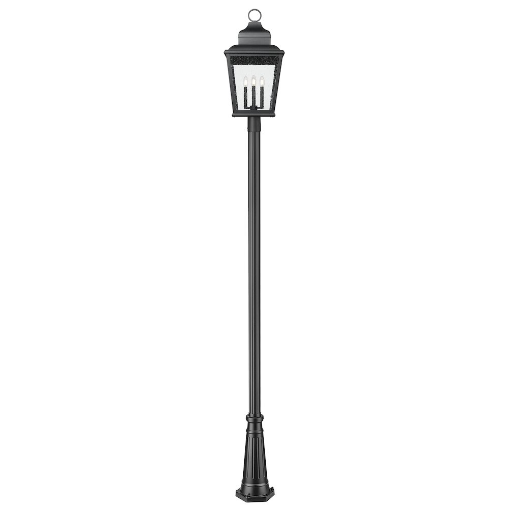 Z-Lite 4 Light Outdoor Post Mounted Fixture, Sand Black. Picture 2