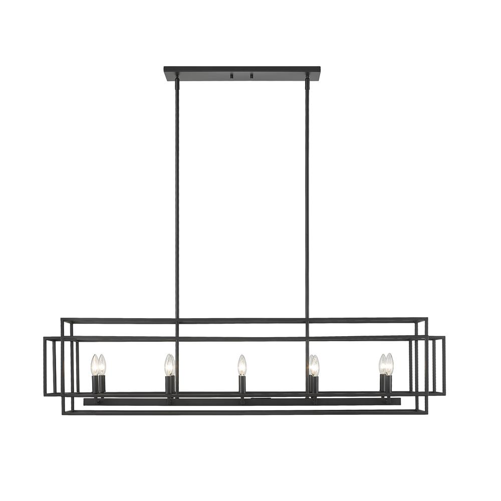 10 Light Linear Chandelier. Picture 2