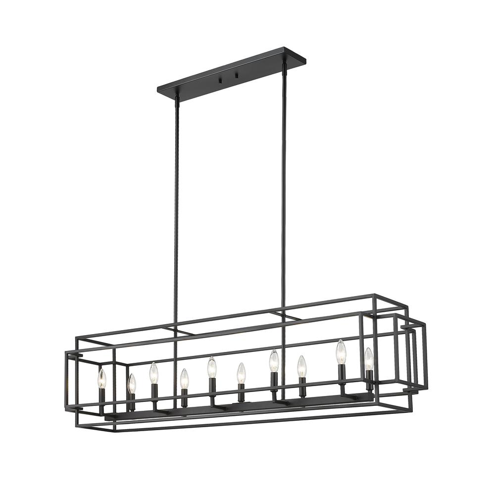 10 Light Linear Chandelier. Picture 3