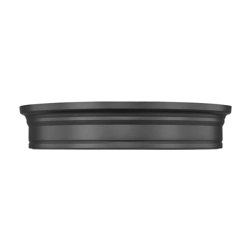 Z-Lite 1 Light Flush Mount, Matte Black. Picture 2