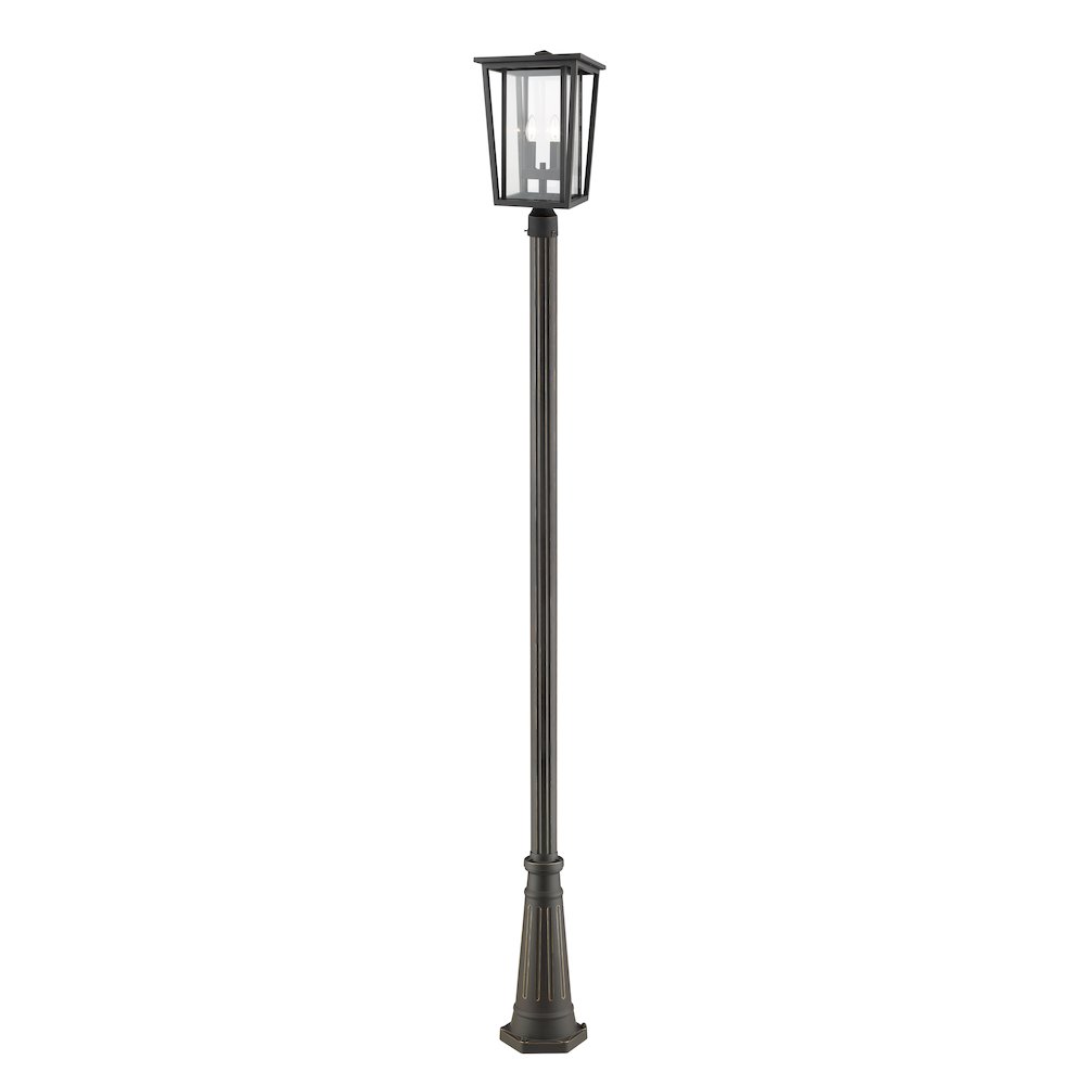 Z-Lite 2 Light Outdoor Post Mounted Fixture. Picture 1