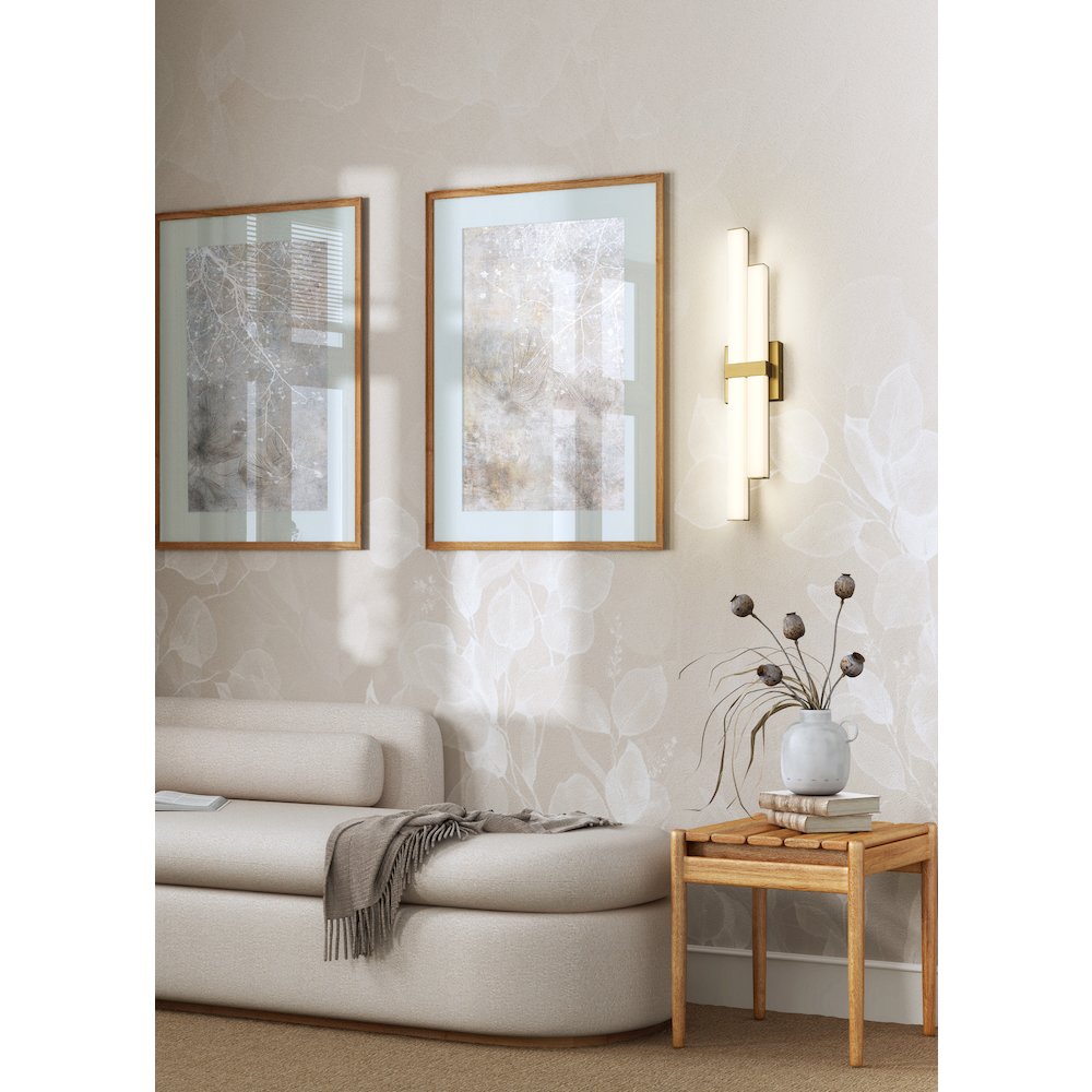 Z-Lite Zane 2 Light Vanity in Modern Gold Frame Finish. Picture 6