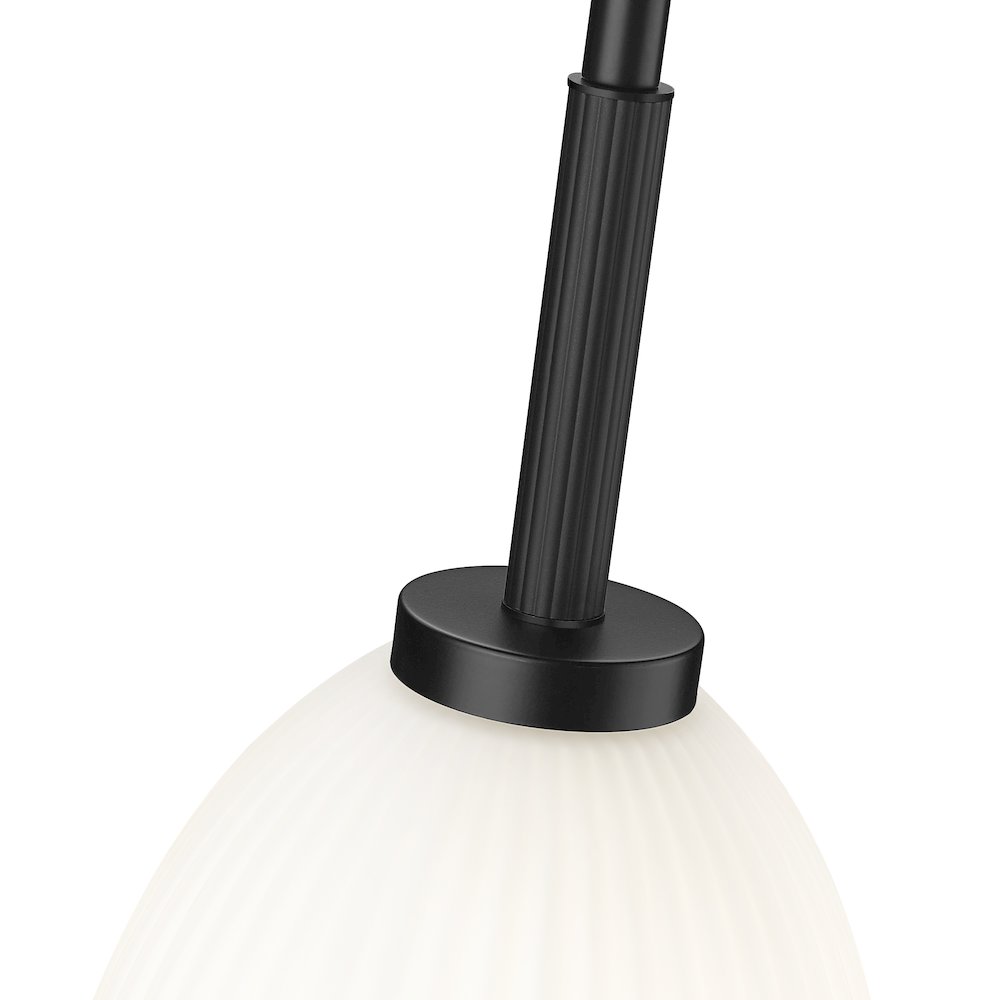 Z-Lite Naya 1 Light Pendant in Matte Black color, Steel frame. Picture 4