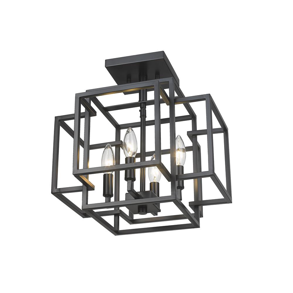 4 Light Semi Flush Mount. Picture 3