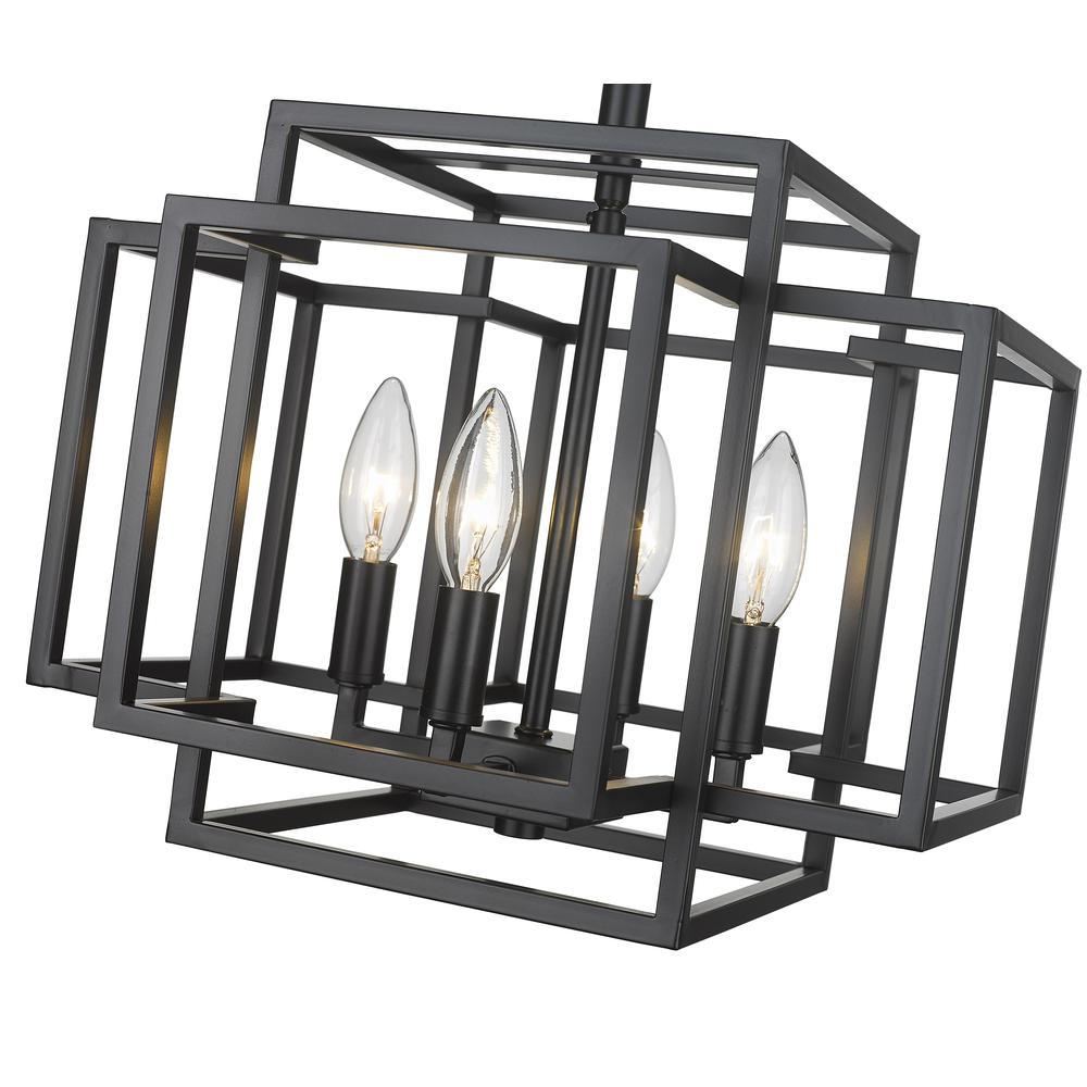 4 Light Semi Flush Mount. Picture 4