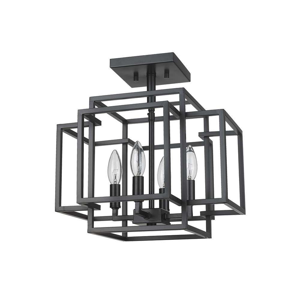 4 Light Semi Flush Mount. Picture 5