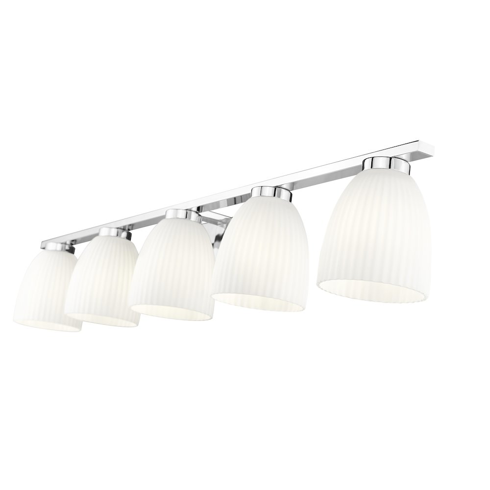 Z-Lite Naya 5 Light Vanity in Chrome color, Steel frame. Picture 4