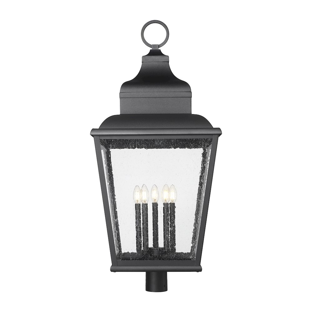 Z-Lite 5 Light Outdoor Post Mount Fixture, Sand Black. Picture 2