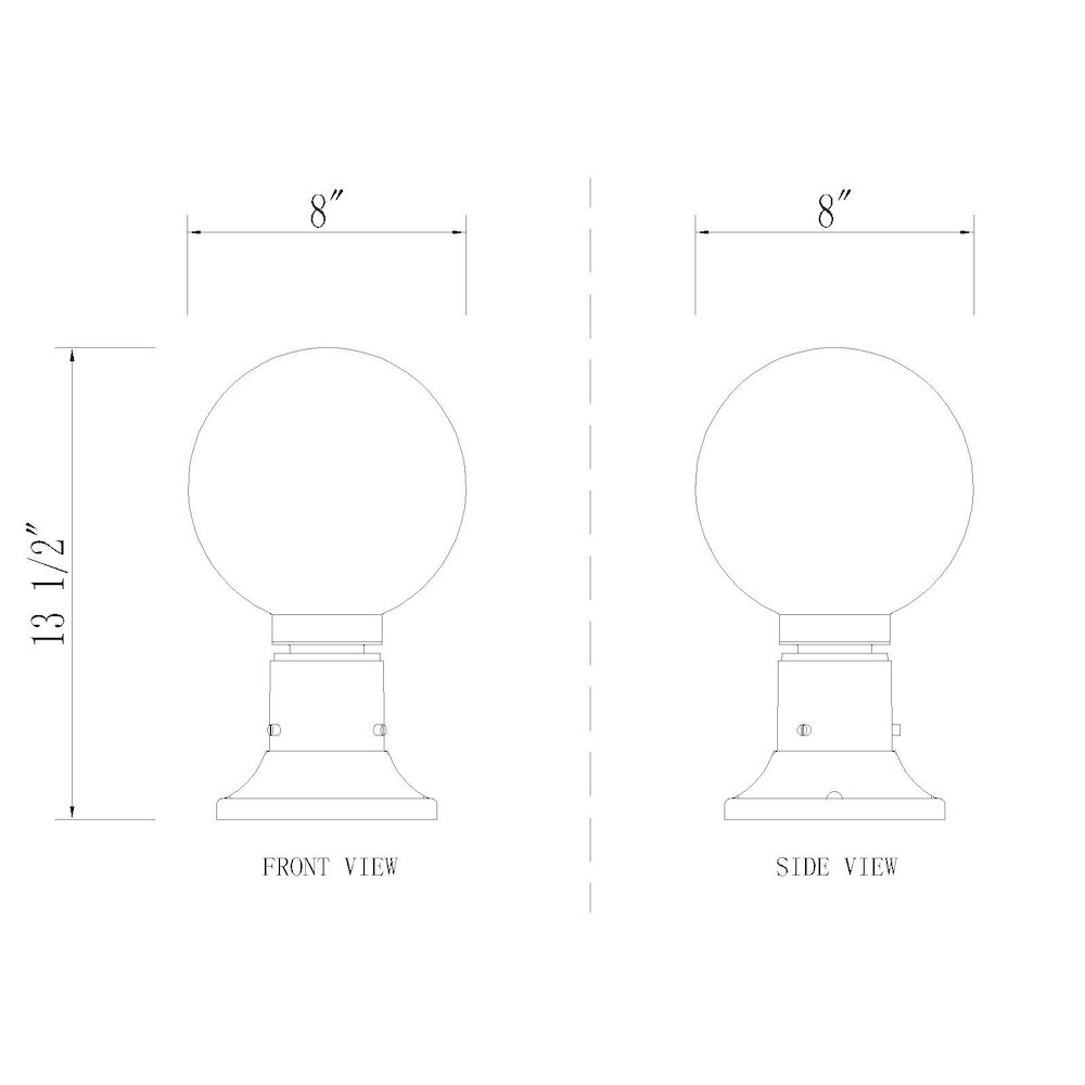 Z-Lite 1 Light Outdoor Pier Mounted Fixture. Picture 8