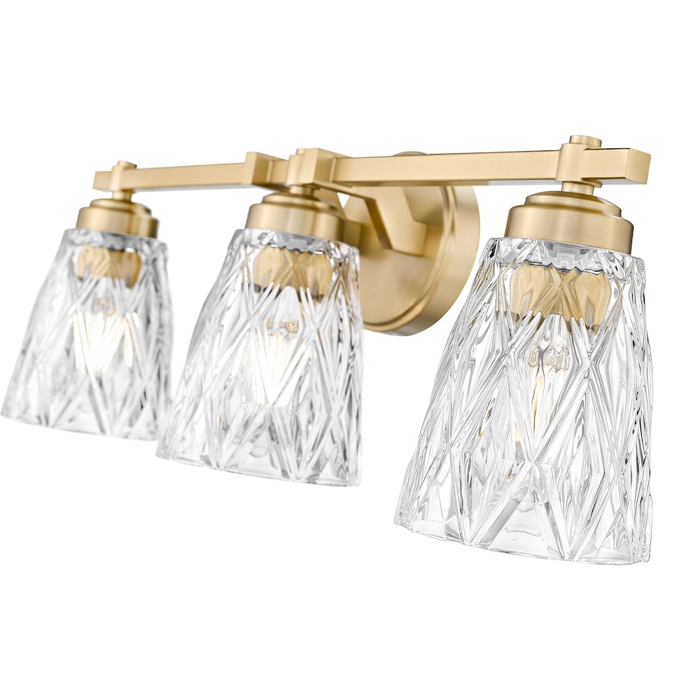 Z-Lite 3 Light Vanity, Modern Gold. Picture 4