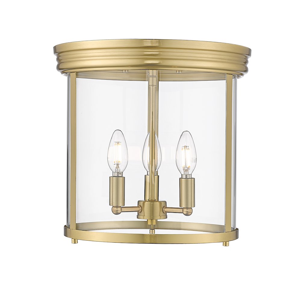 Z-Lite 3 Light Flush Mount. Picture 1