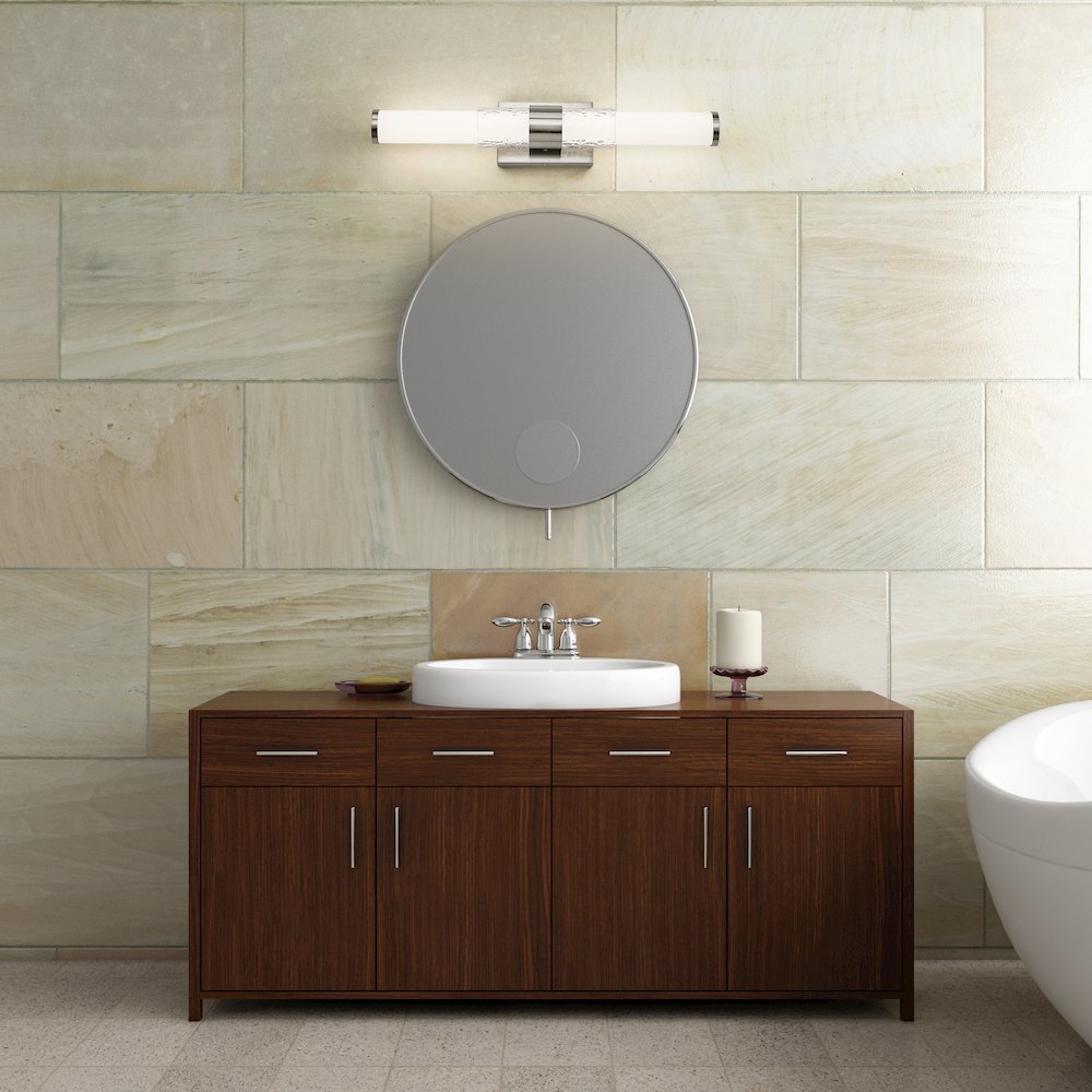 Z-Lite Egon 1 Light Vanity in Brushed Nickel color, Steel frame. Picture 6